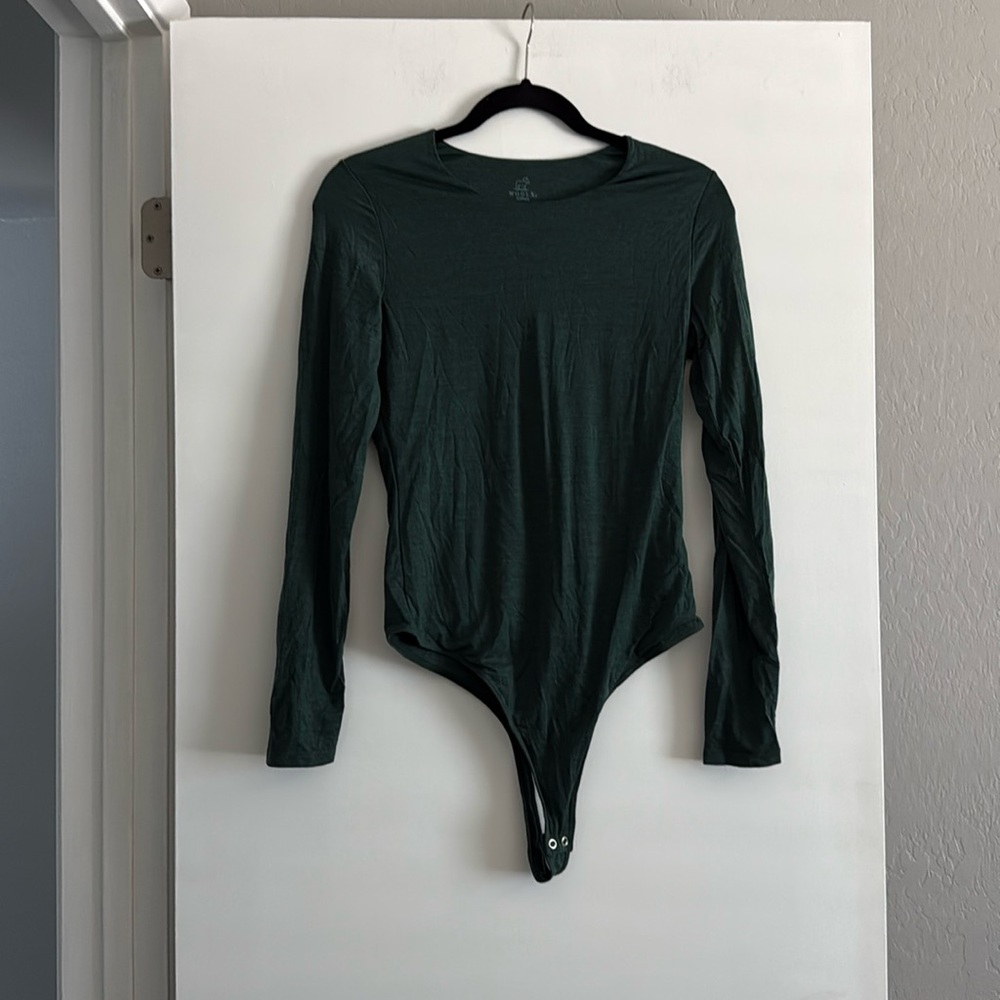 Woolx Sophia bodysuit green, M